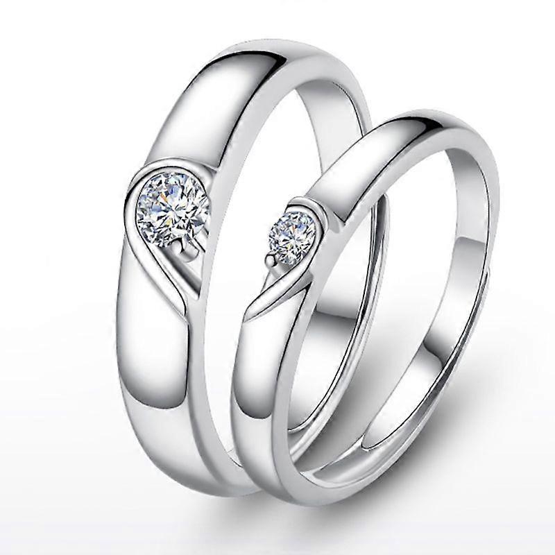 Herzform Paar Ringe Einstellbare Lover Ringe Freundschaft Matching Ring Geschenk