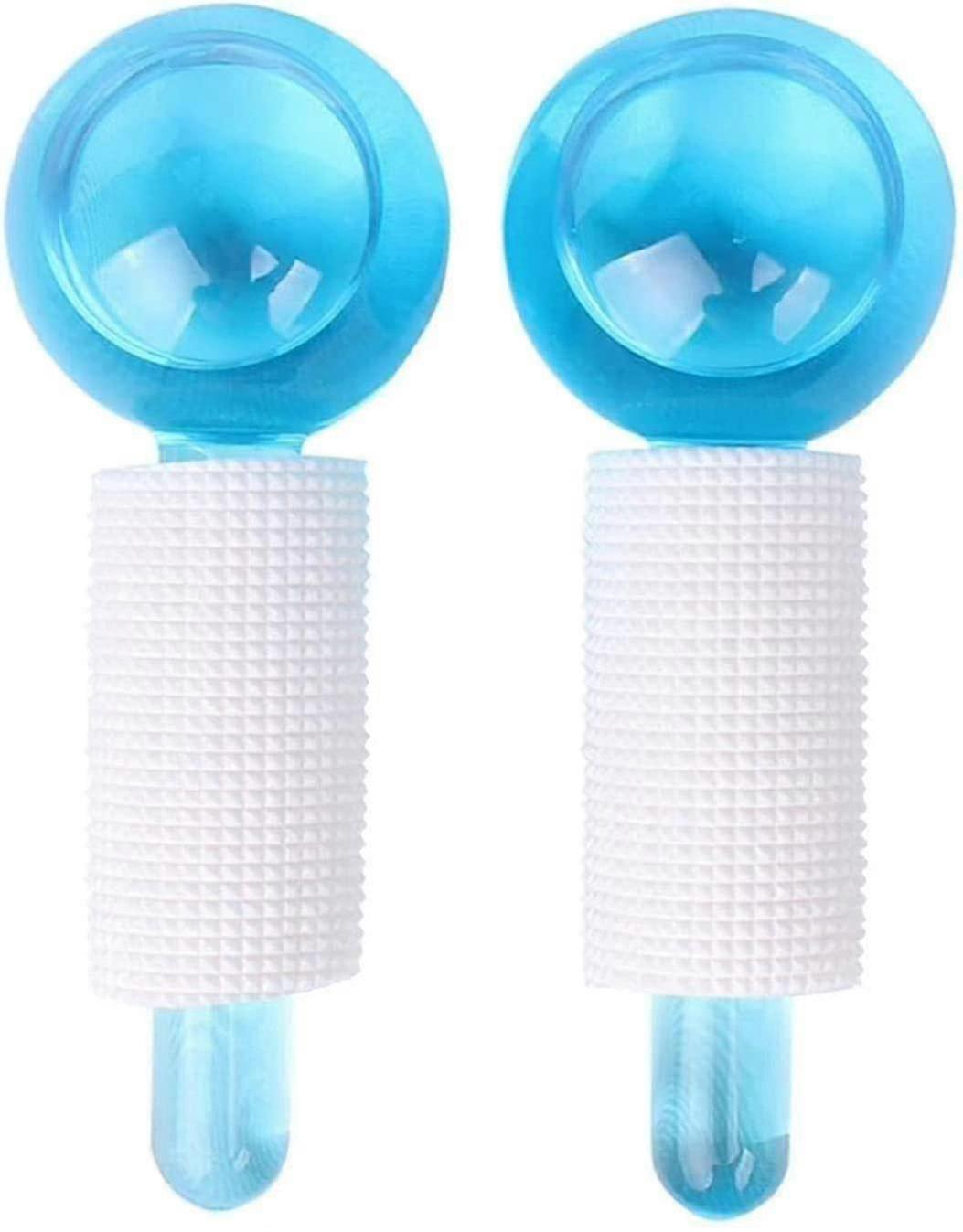 フェイシャルクーリングアイスグローブエナジークリスタルボール、2個、マッサージローラー、スキンケア用、フェイシャルマッサージ