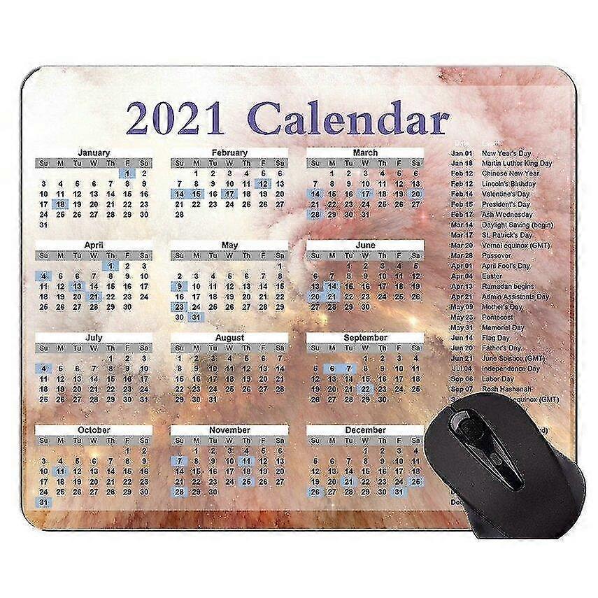 mouse computer pad,magical themed calendar gaming space galaxy