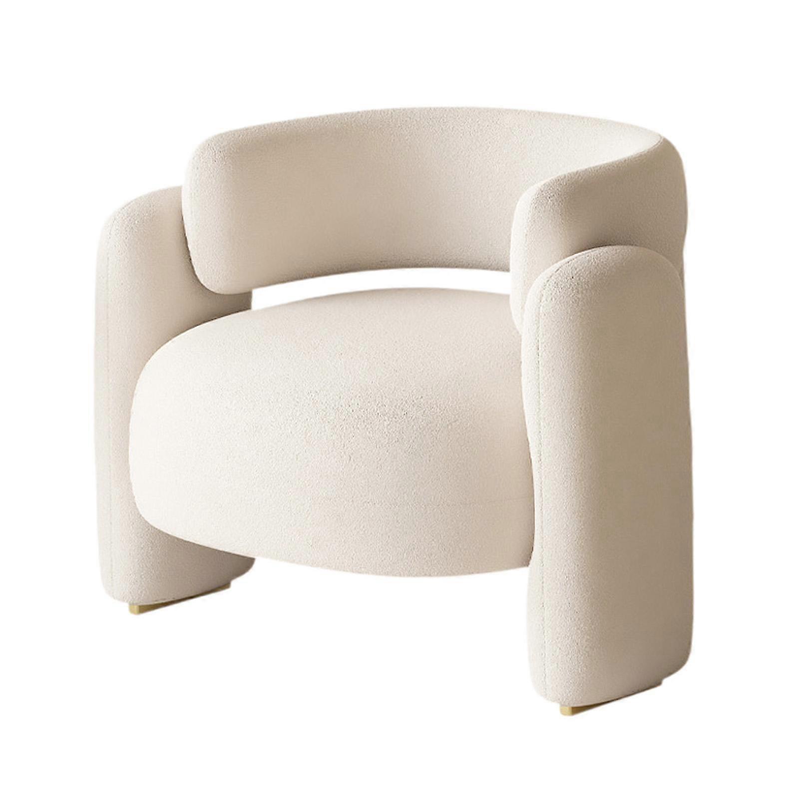 Minimalist Single Sofa Comfortable Reading Chair for Office Studio Apartment white