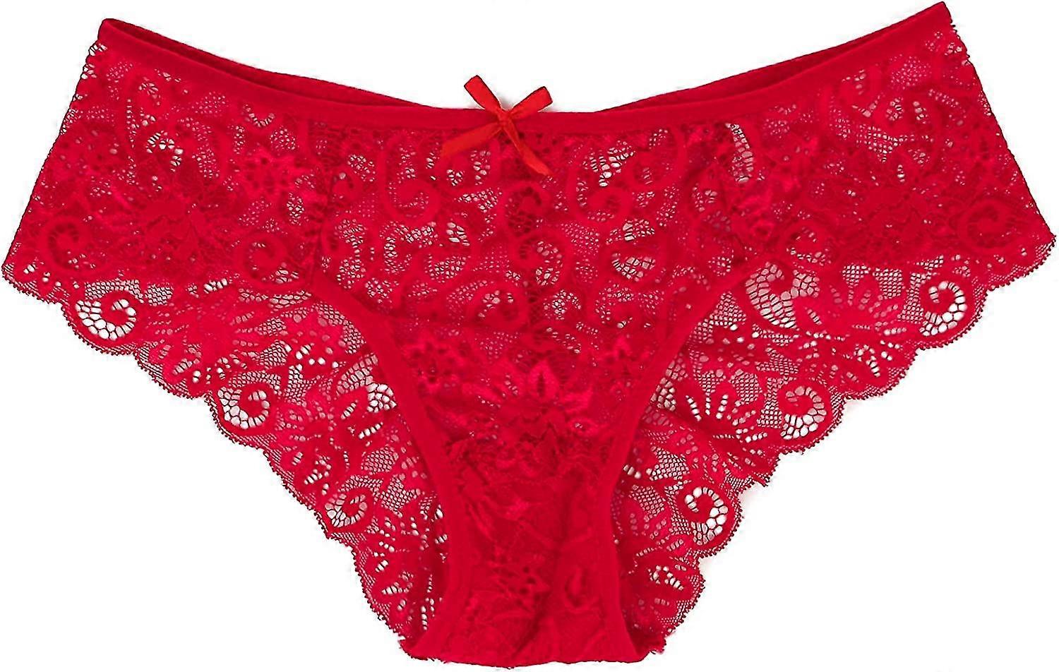 Slip Hipster In Pizzo E Satin Da Donna - Pacco Da 6 - Intimo Lusso In Microfibra - Vari Colori - 2