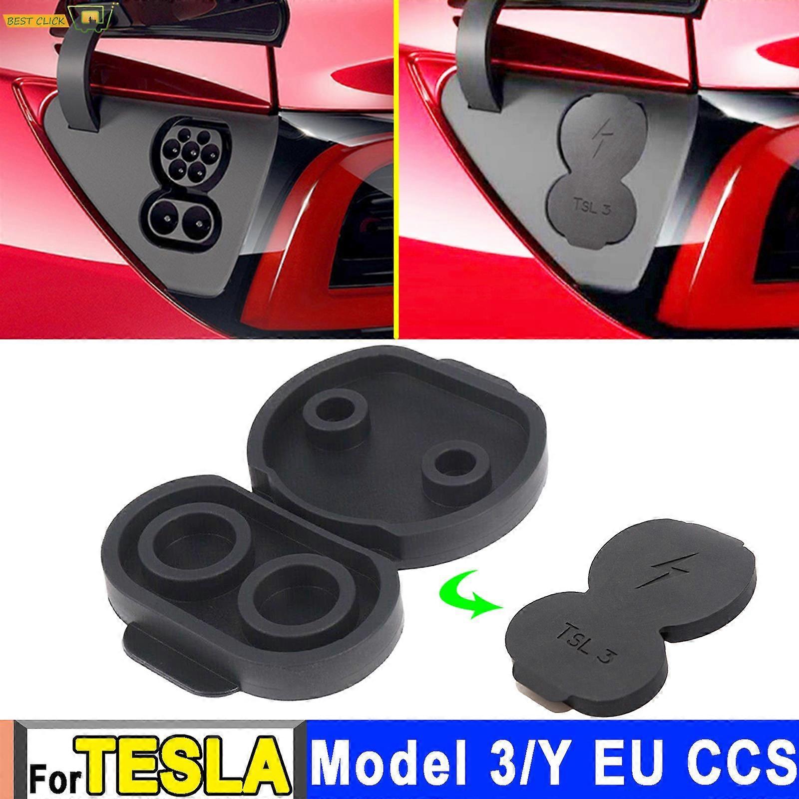 Silicone waterproof cover for car load port, charger hole protector, dust protection cap for Tesla model 3 2017 - 2020 Model Y CCS EU