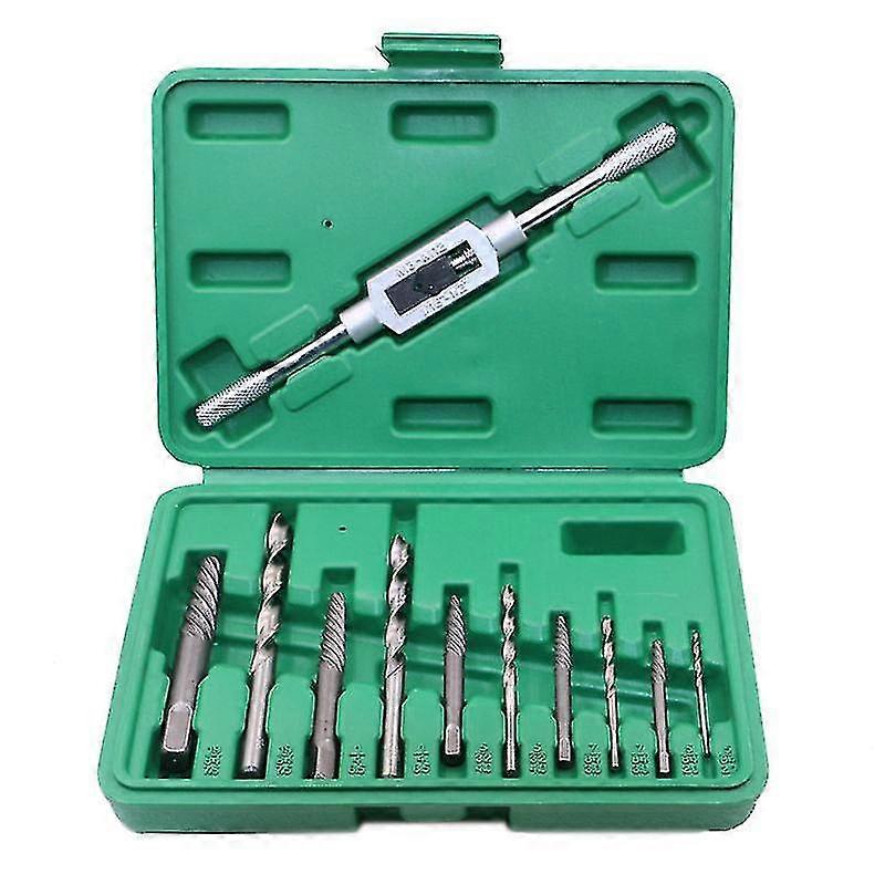 11pcs Damaged Screw Extractor Remove Broken Head Screw Adjustable Tape Wrench Stud Remover Tool Kit