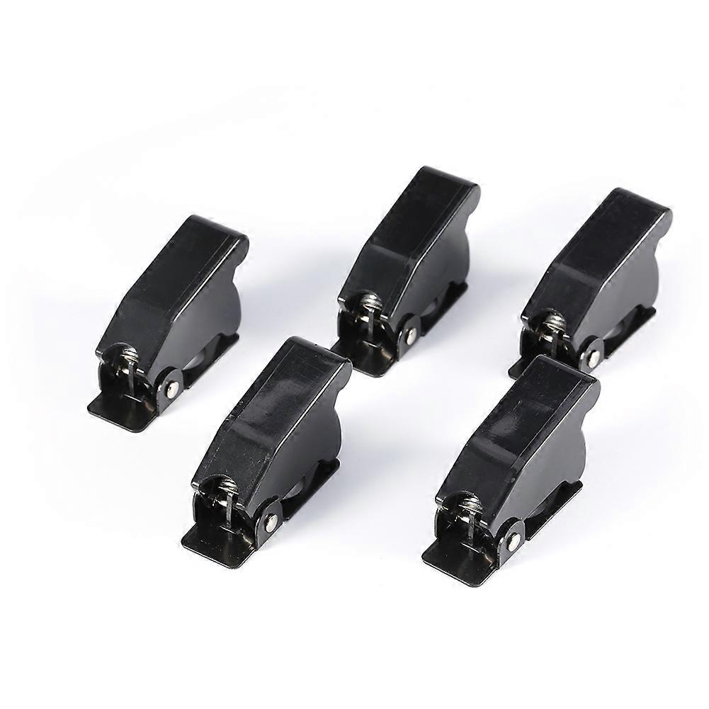 5Pcs Black Safety Switch Flip Cap Cover Guard For Car Toggle Switch