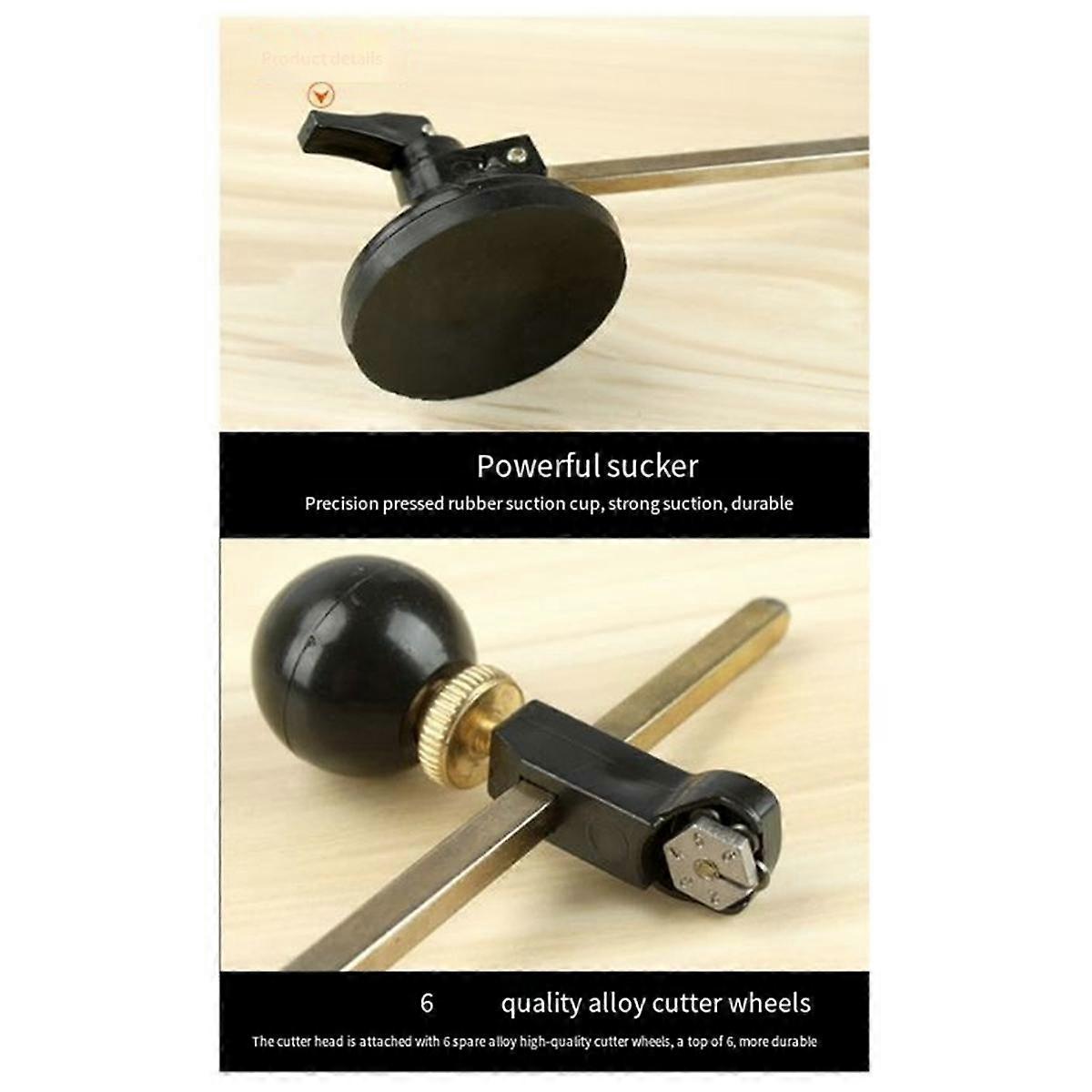 Glass Cutter Compass Knife Multi-Function High Precision Circular Cutter Range Hood Hole Opener Circular Cutter