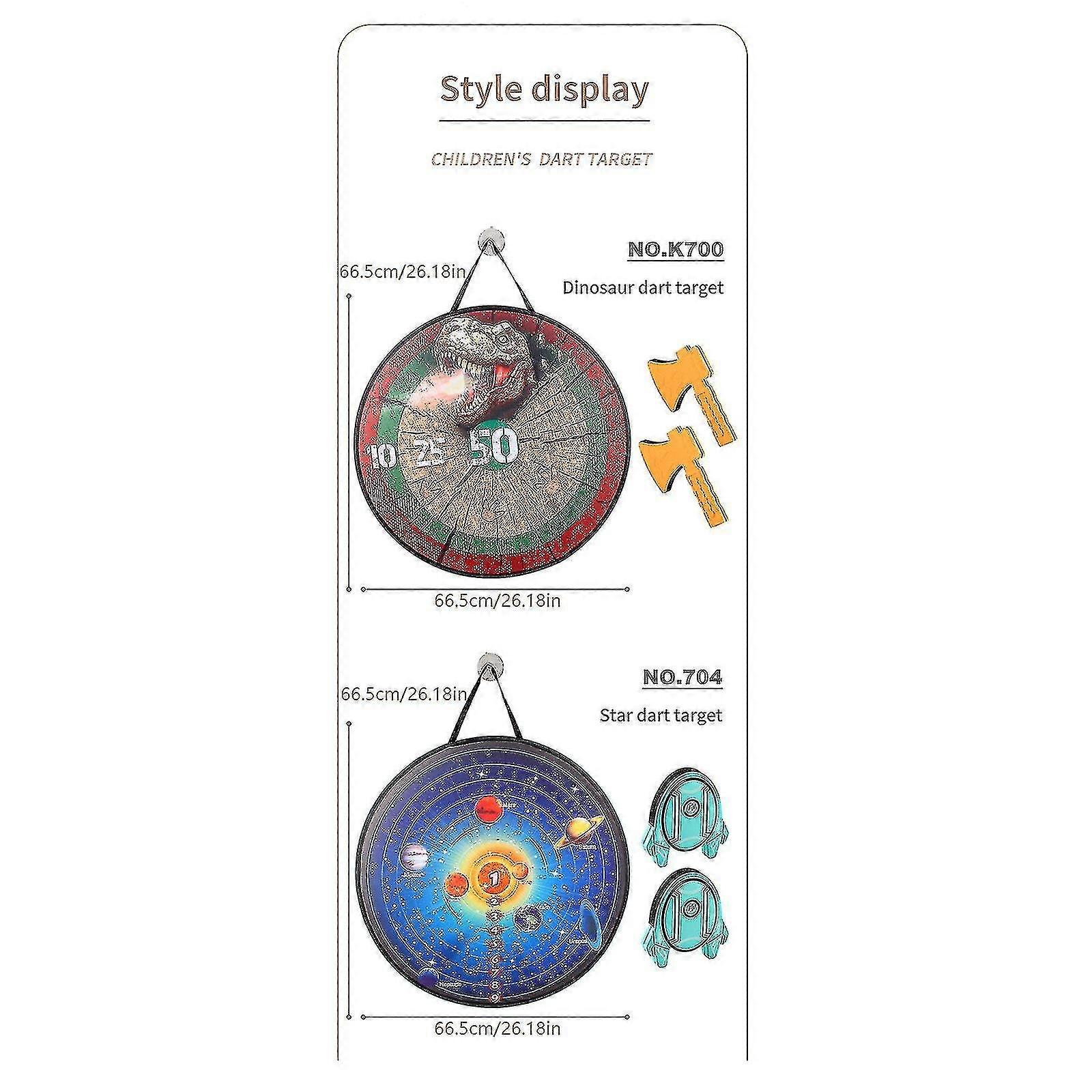 Children's Dart Board Dinosaur Sky Shape Double Competitive Axe Throwing Toy