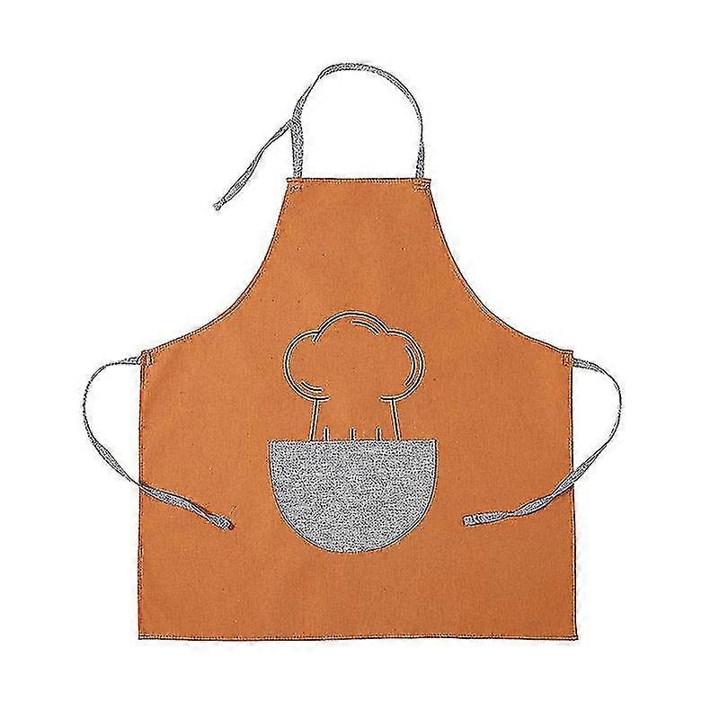 Kitchen Apron, House Apron, Adjustable Sleeveless Apron, Yellow Work Coverall