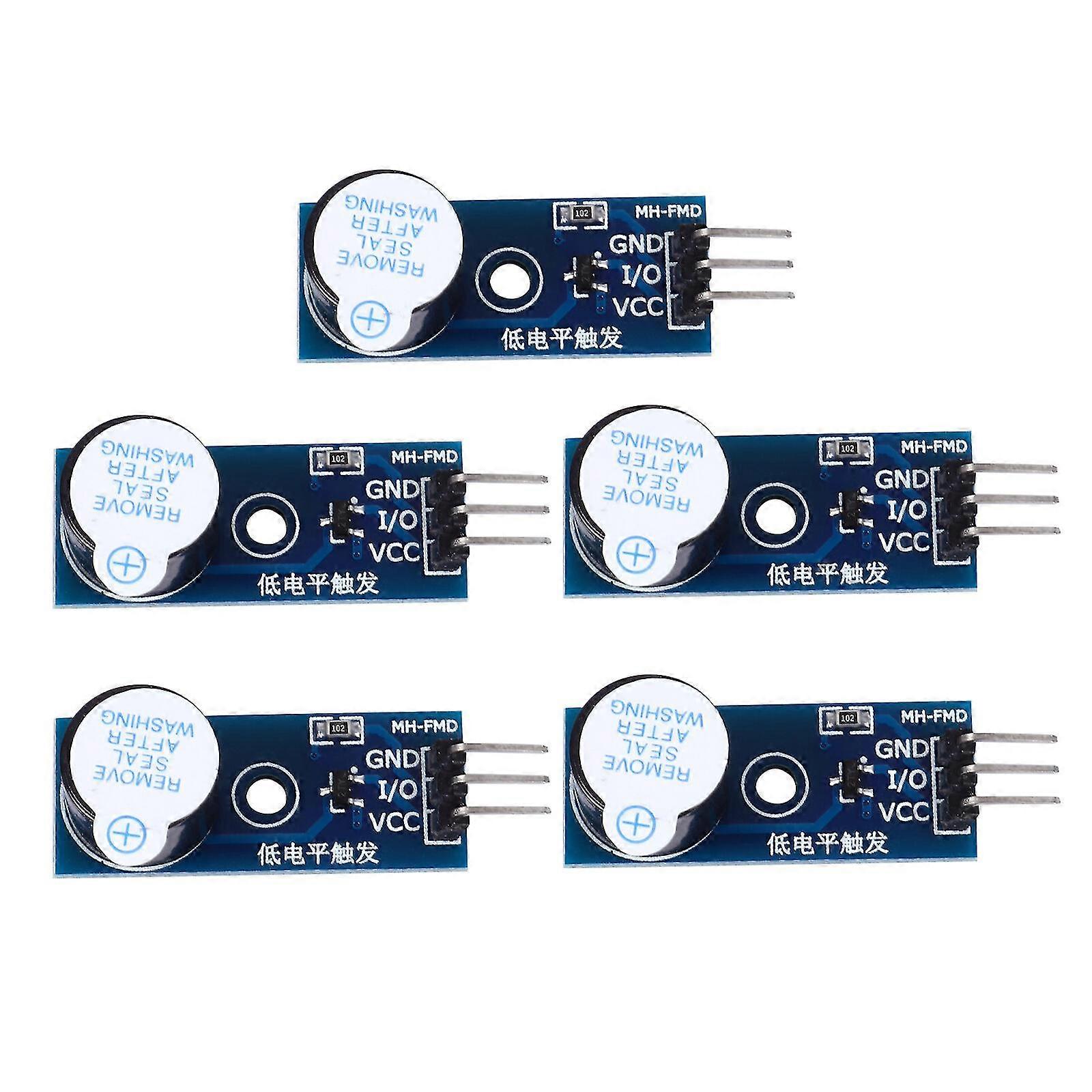 5pcs Active Buzzer Module Low Level Trigger Buzzer Control Panel Dc 3.3-5v Alarm