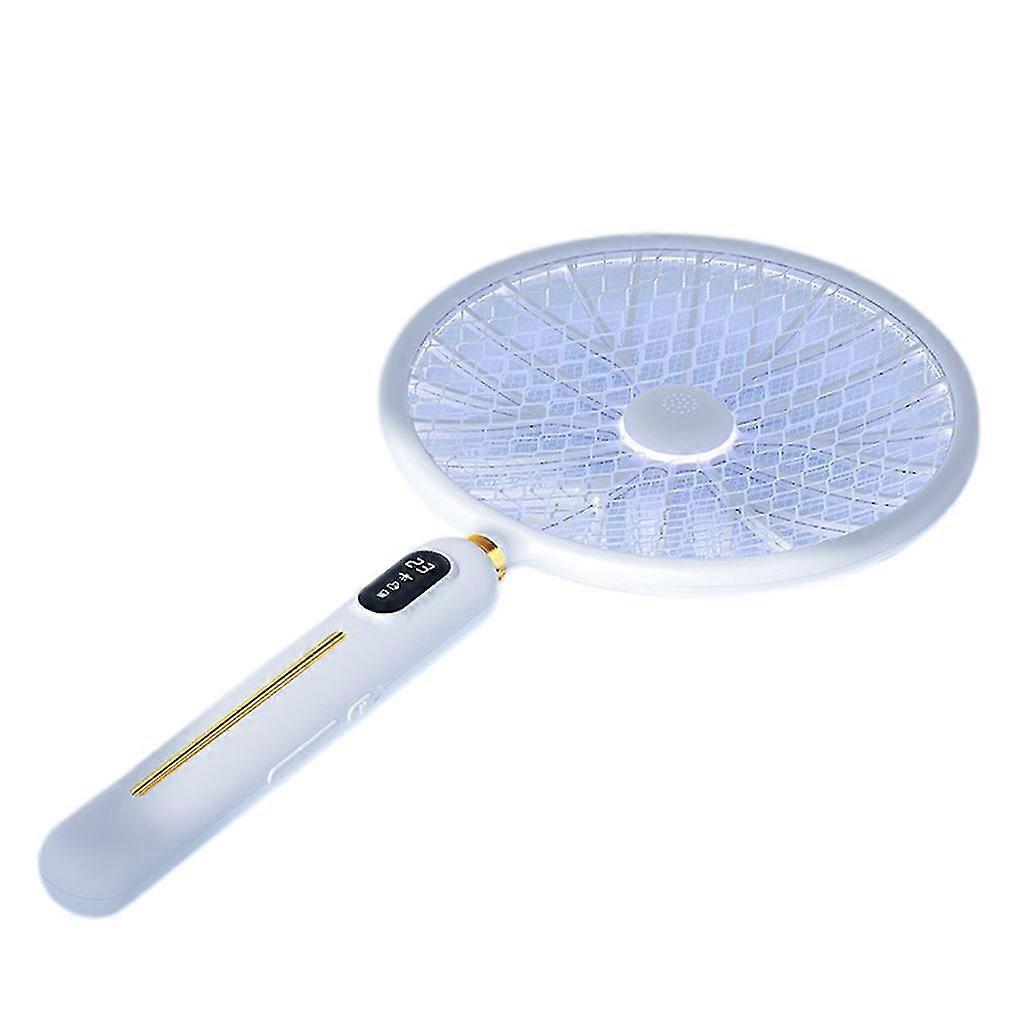 Led Display For Smart Electric Mosquitoes Swatter 3000v Strong Voltage Insect Killer Racket Fly Swatter Human Body Induction No Radiation Usb Recharge