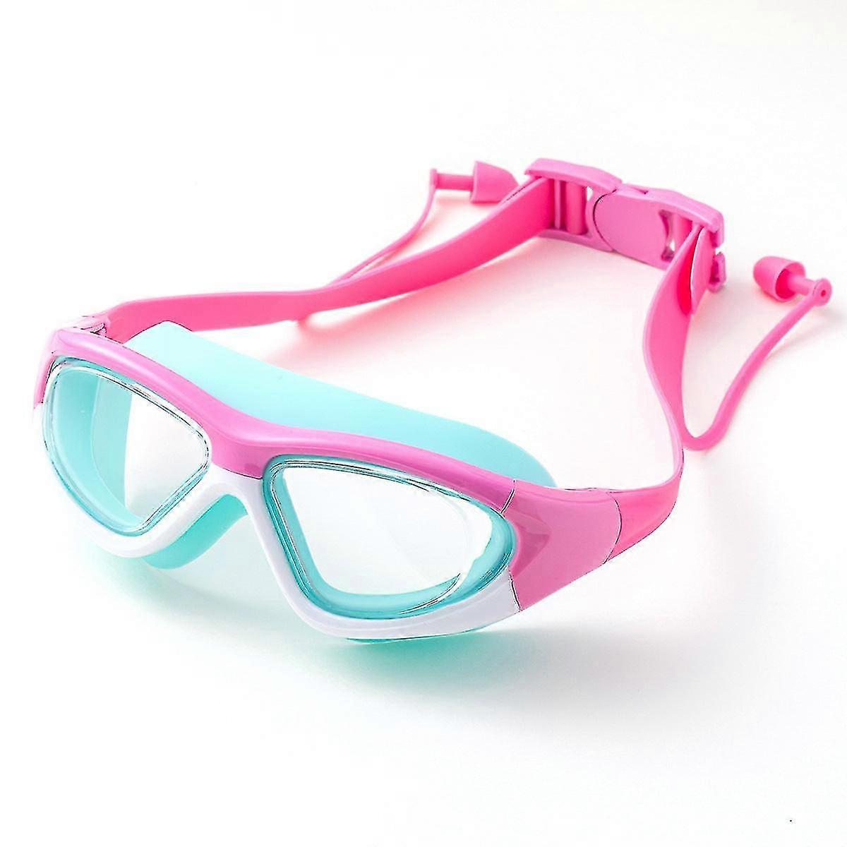 Children's Swim Goggles Hd Anti-fog Large Frame Goggles For 3-14 Years Old