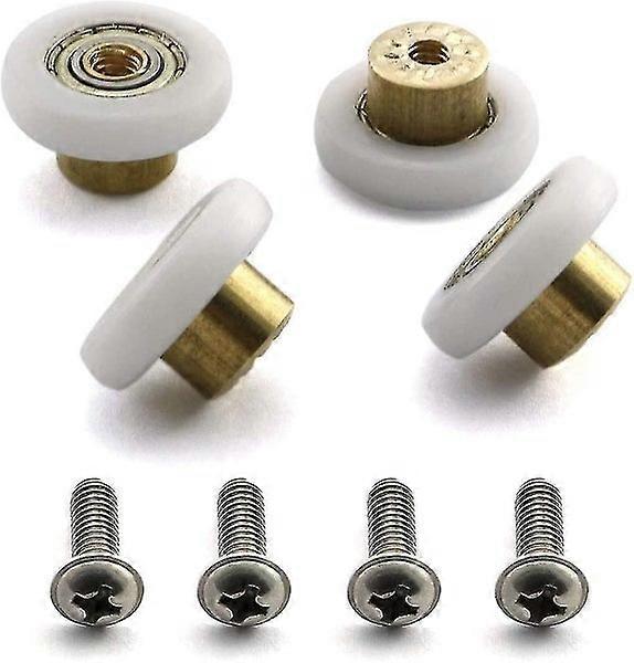 Shower Door Rollers Replacement - 4 Pack Starlight Sliding Door Rollers for Smooth Operation and Easy Installation