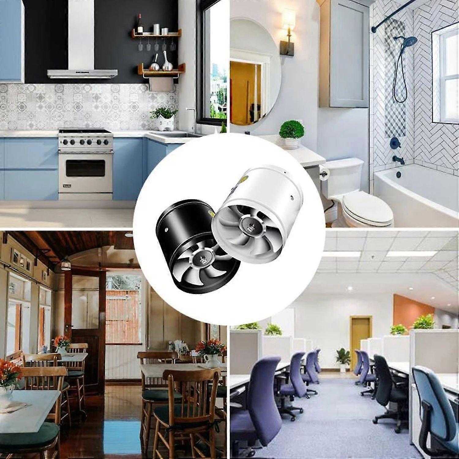 Powerful Mute Exhaust Fan - 6 inch Kitchen Ventilation Fan, Aluminum ...