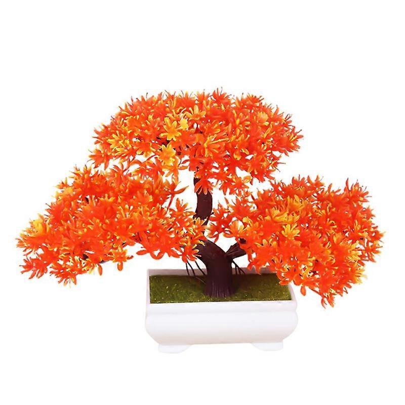 Artificial Plant Realistic Looking Eye-catching Plastic Simulation Plants Potted Bonsai Decor for Home