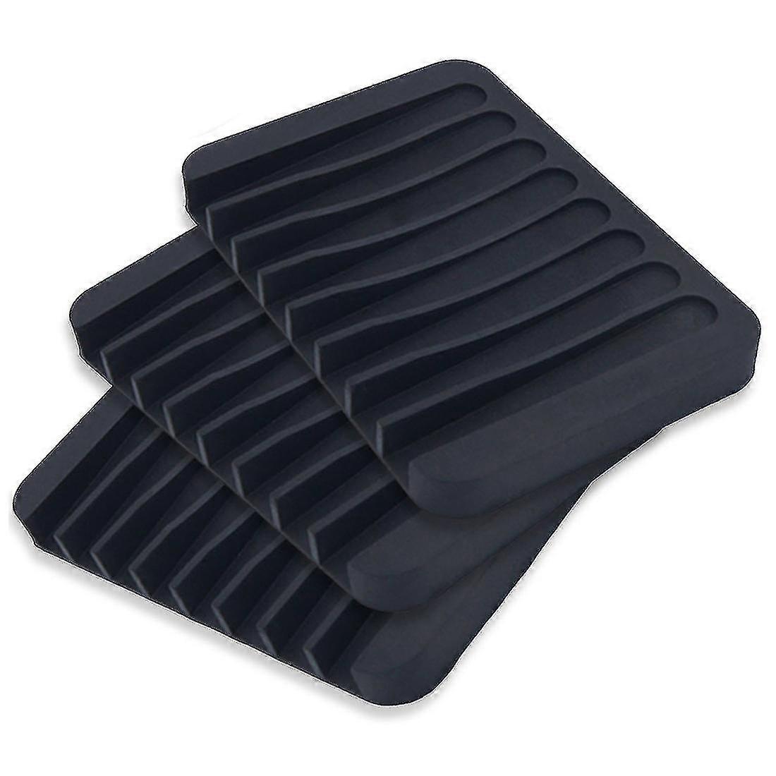 3 Pack Silicone Shower Soap Dish Set, Soap Saver Holder