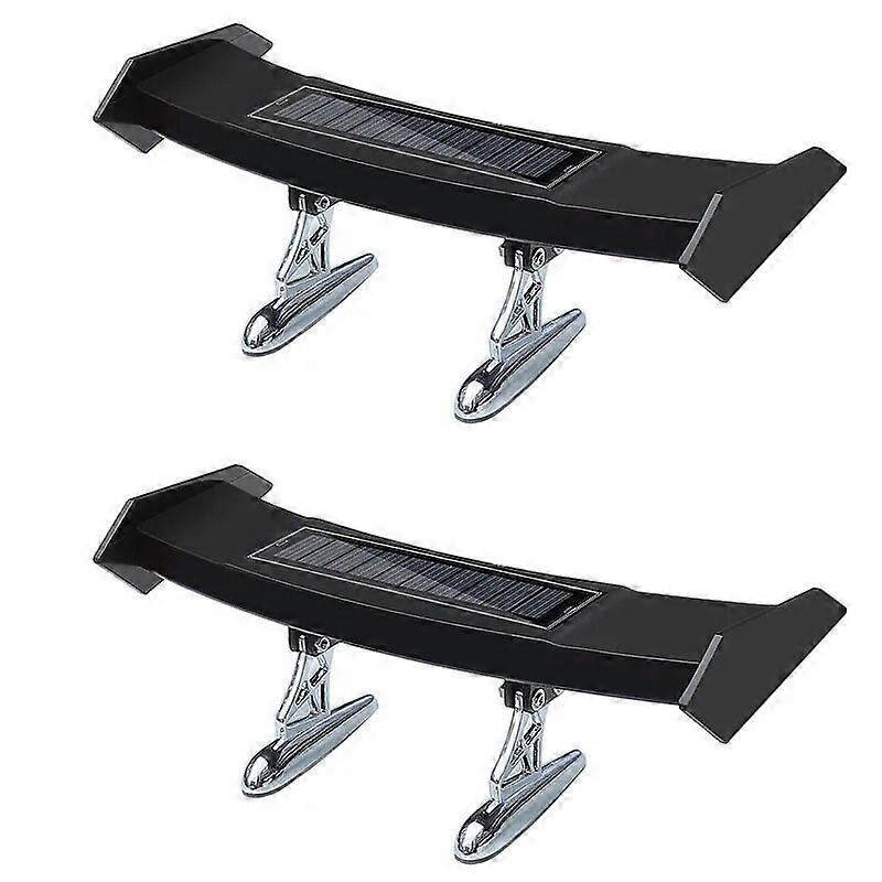 Solar Powered Car Tail Rear Trunk Spoiler Wing LED Flashing Warning Modified Mini Tail Streamer Light In Trunk Accessories