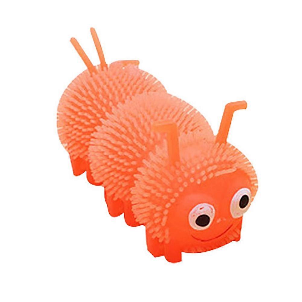 Cartoon Caterpillar LED Flashing Puffer Ball Squeeze Decompression Kids Toy KAESI