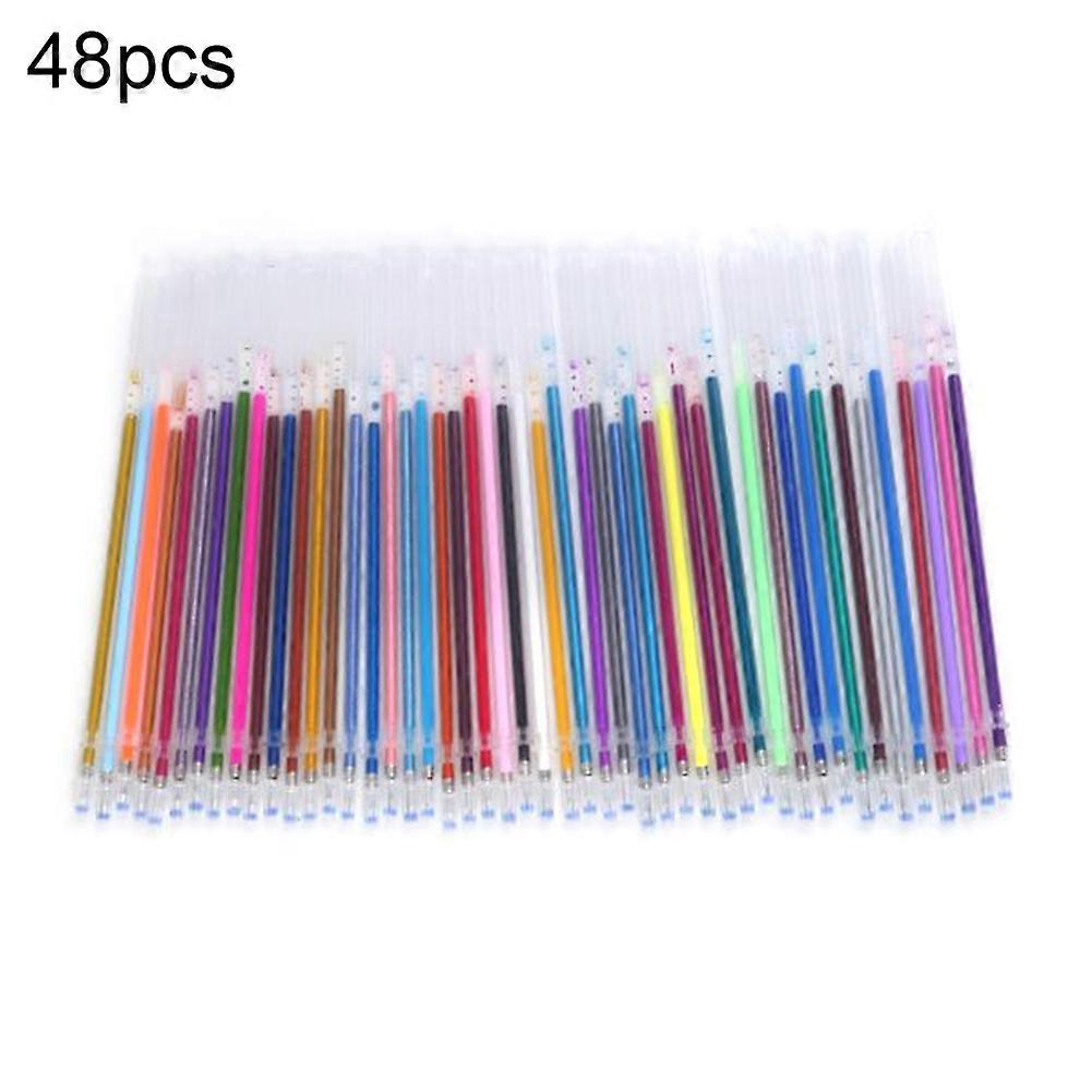 12/24/36/48/100Pcs Multicolor 1mm Writing Painting Gel Pen Replaceable Refills KAESI