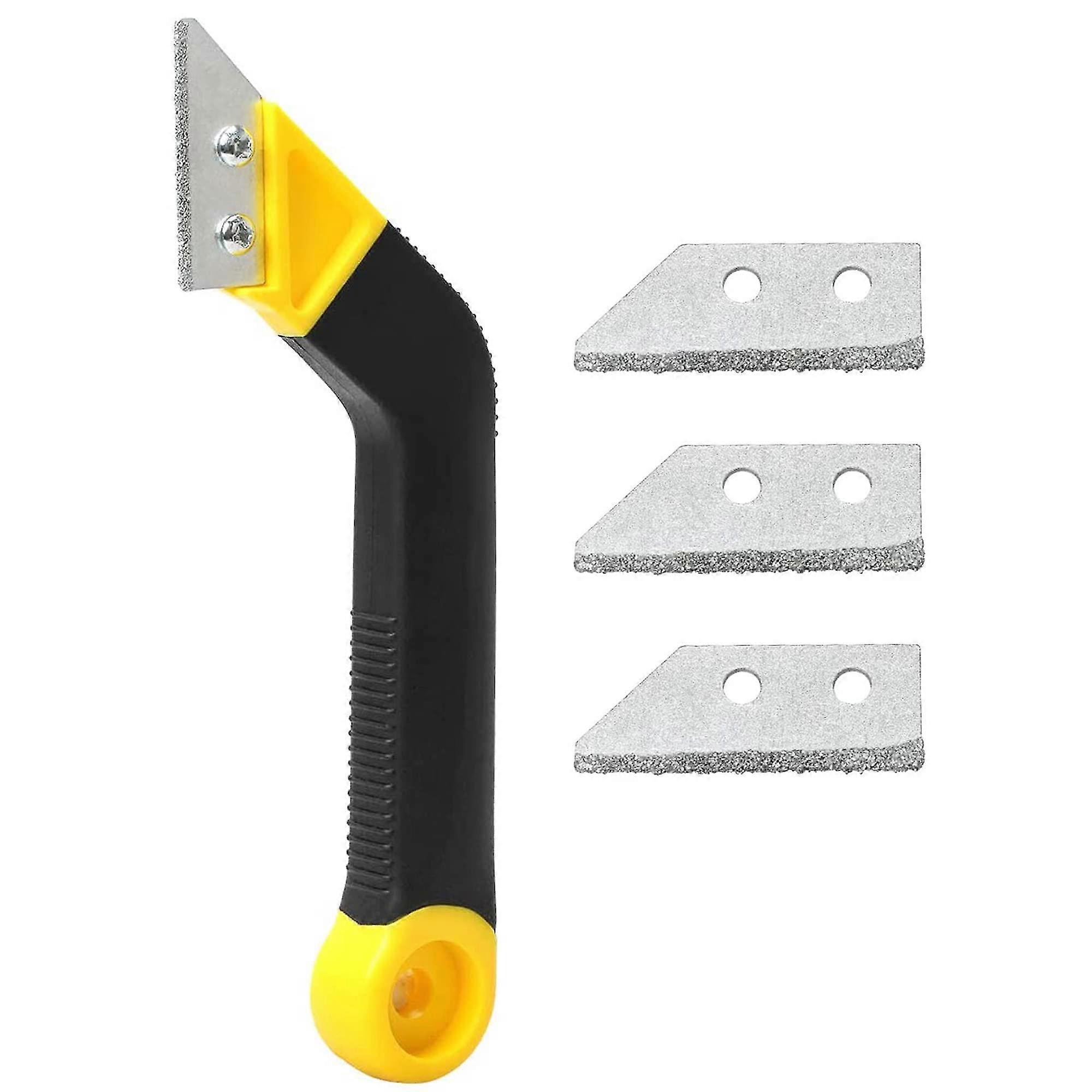 Grout Remover Tool, Grout Scraping Tool With 3 Replacement Blades, Grout Removal Tools For Wall Floor Tile Cleaning
