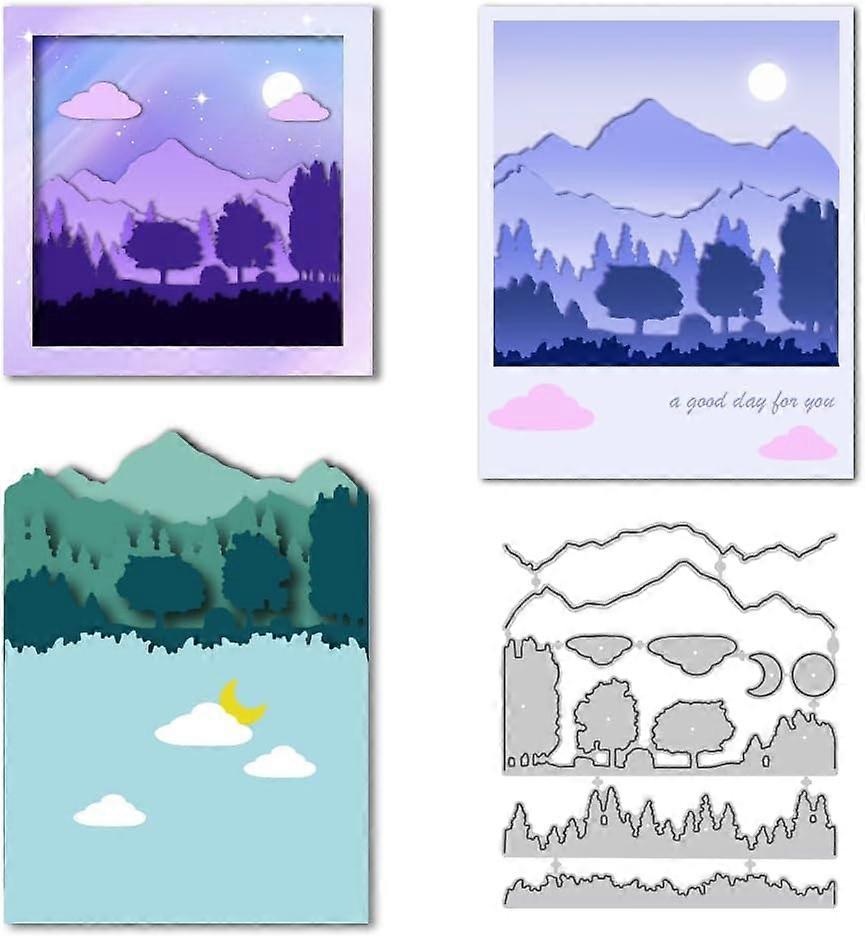 Layered Tree Forest Cutting Dies for Card Making Metal Die Cuts Cutting Dies Templates for Scrapbooking Journal Embossing Paper Craft Decor