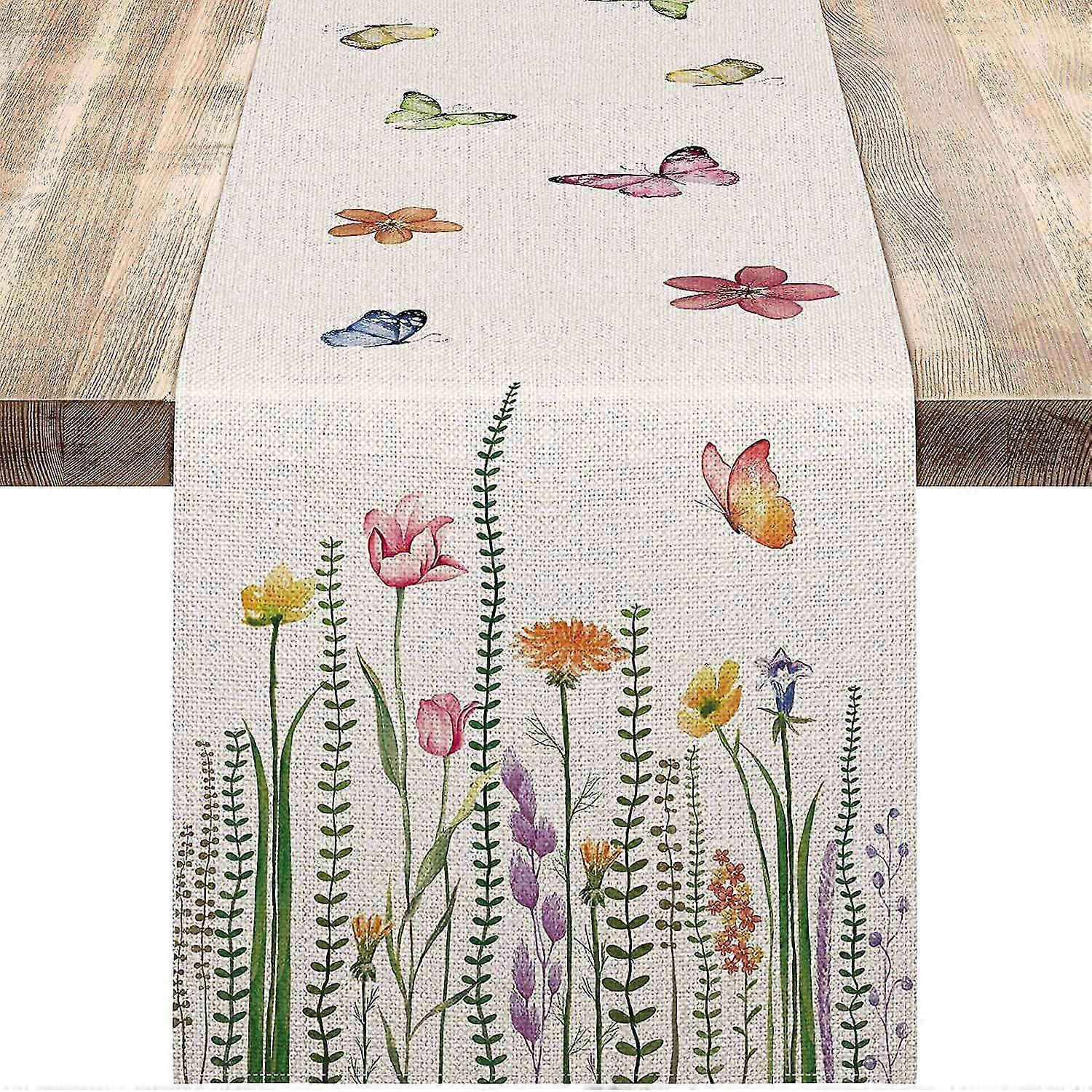 Linen Table Runner, Stain-resistant Table Runner, Modern Table Runner