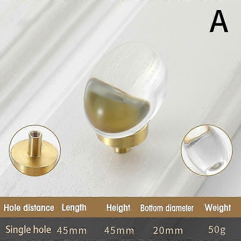 1pc Gold Base Diamond Shape Crystal Glass Knobs Cupboard Pulls Drawer Knobs Kitchen Cabinet Handles Furniture Door Handle