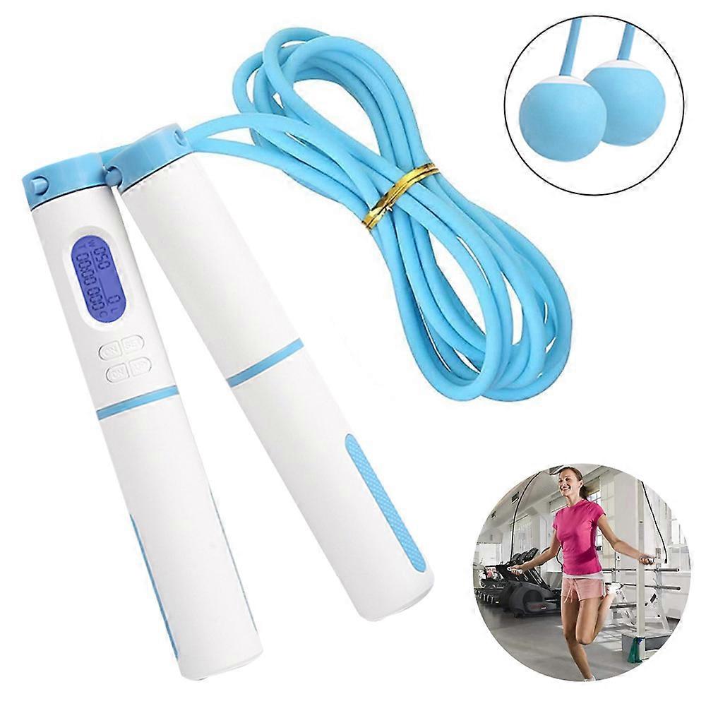 Digital Smart Counting Skipping Ropes,Adjustable Fitness Sport Jump Ropes with Calorie & Weight Counter and Alarm clock Reminder,Tangle-Free Speed Jum