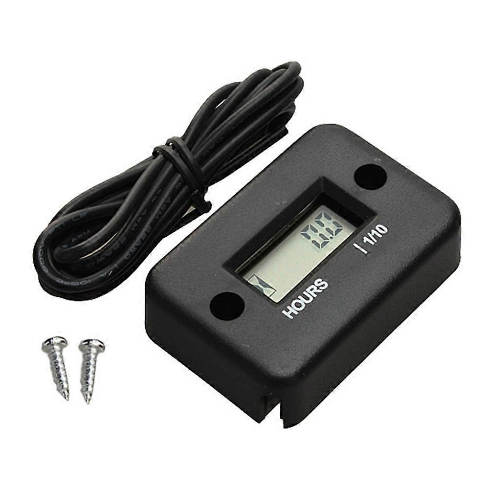 Waterproof Digital Hour Meter DisplayLCD Portable Engine Hour Meter for Motorcycle/Boat Engines Counter Hour Meter~24213