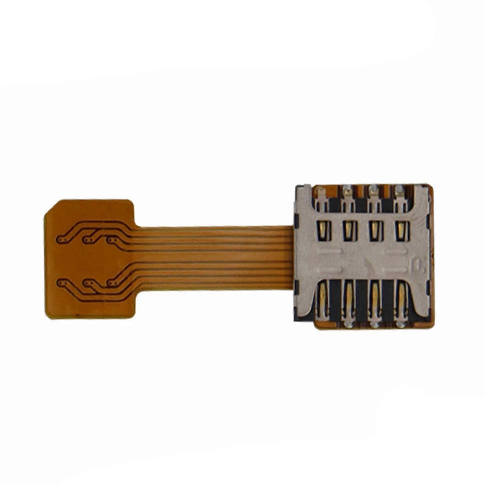 Card Extender Dual Sim Adapter Extension Cable Slot Durable For Mobile Phone Android