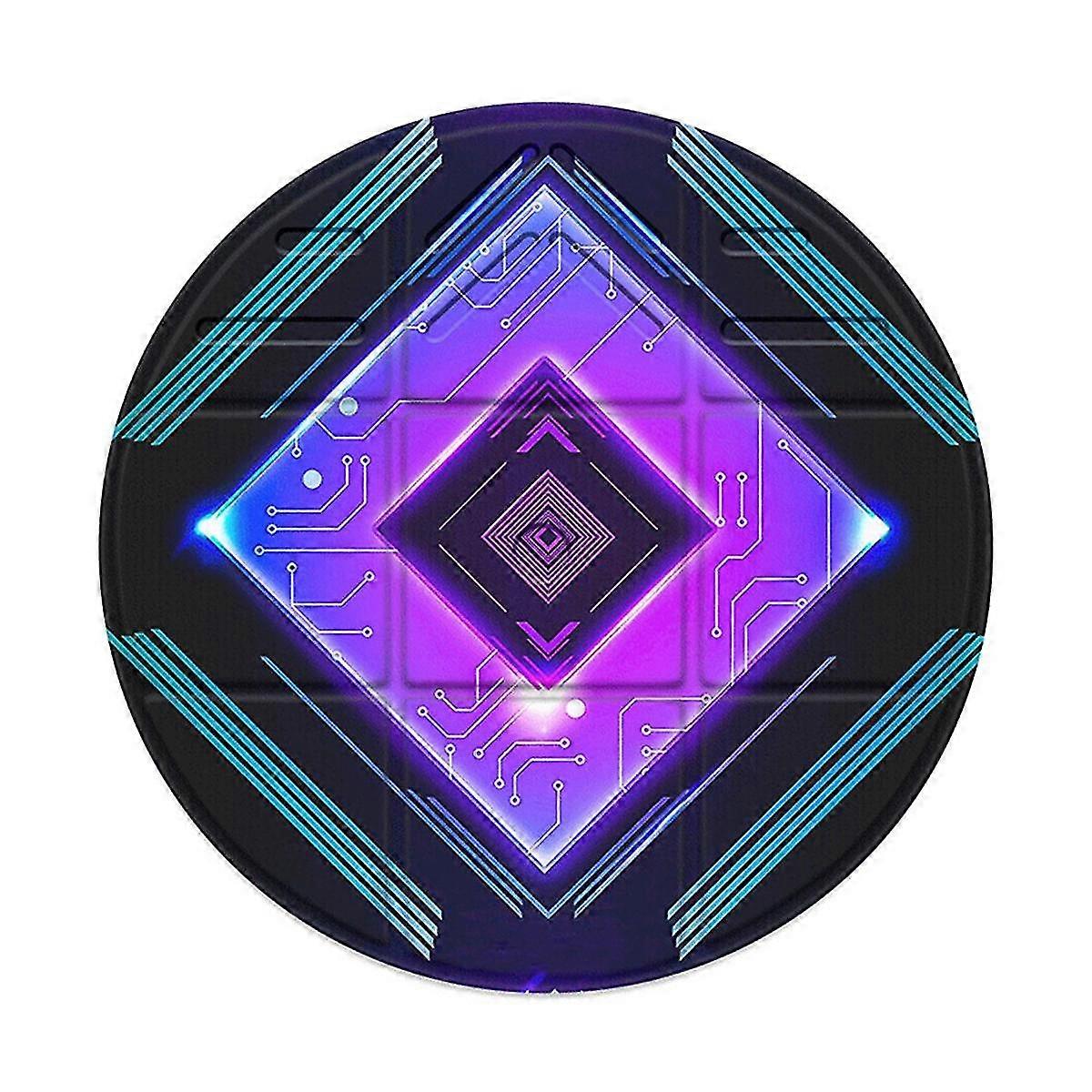 حصيرة VR قابلة للطي ل 3 / ، حصيرة كبيرة مستديرة مضادة للتعب ، حصيرة أرضية مضادة للانزلاق ومريحة ، أرجواني