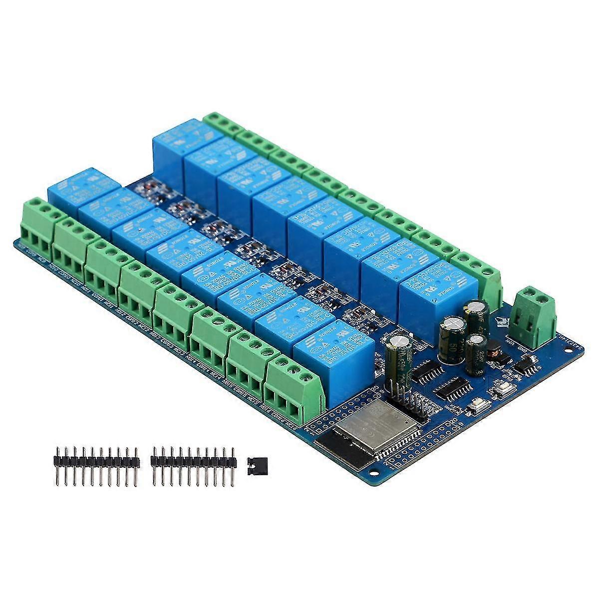 16 Channel Relay Module Dc5-12v Power Supply Esp32 Development Board Esp32-wroom Secondary Development Module