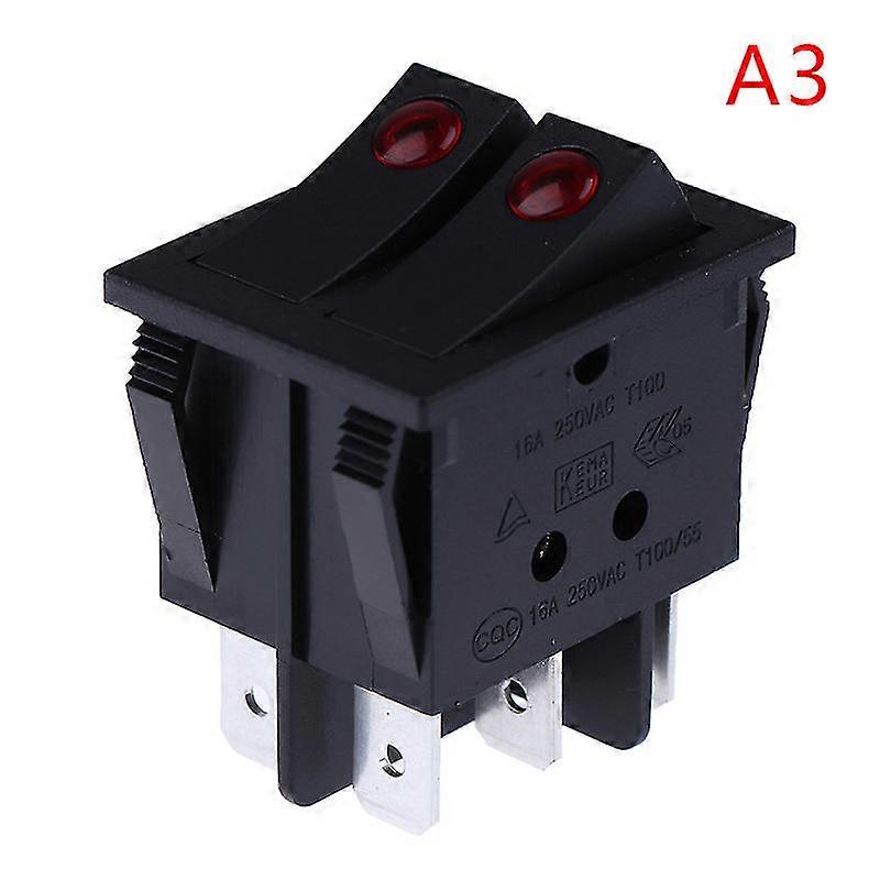 Rk1-23 Oil Heater Switch On/off Rocker Switch 250v/16a With Double Buttons 1pcs