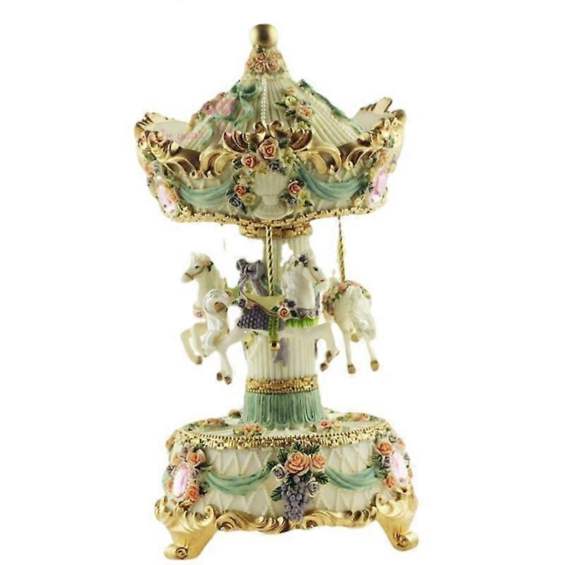 קרוסלה תיבת מוסיקה שולחן יום הולדת אמא מרכז סוס מסתובב תיבת נגינה