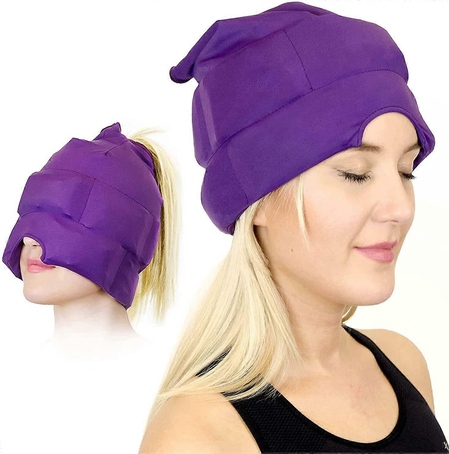 Magic Gel Migraine Cap - Ice Mask for Migraine and Headache Relief - Natural Migraine Treatment - Comfortable and Dark