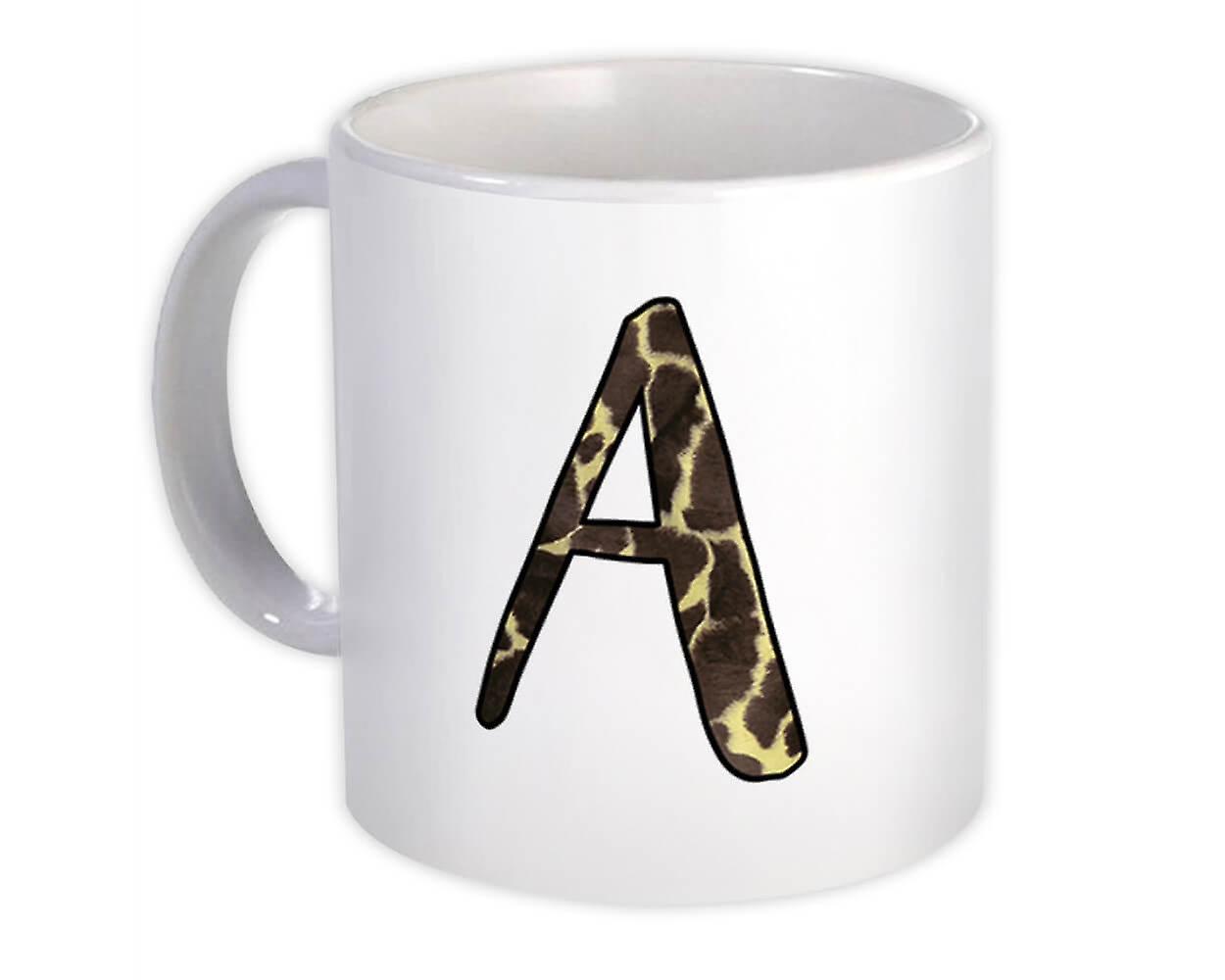 Gift Mug: Monogram Letter A Giraffe