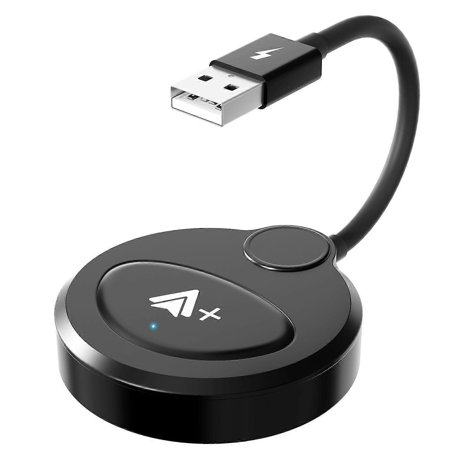 020-6 Android Auto Wireless Adapter Instant Connection Wired to Wireless USB Dongle - Black