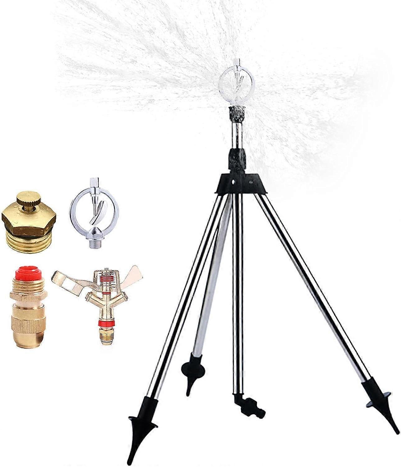 Sprinkler Stand Tripod - 360 Degree Rotating Sprinkler Set,Large Area Coverage Telescopic Sprinkler Set For Nursery And Garden Xinxi