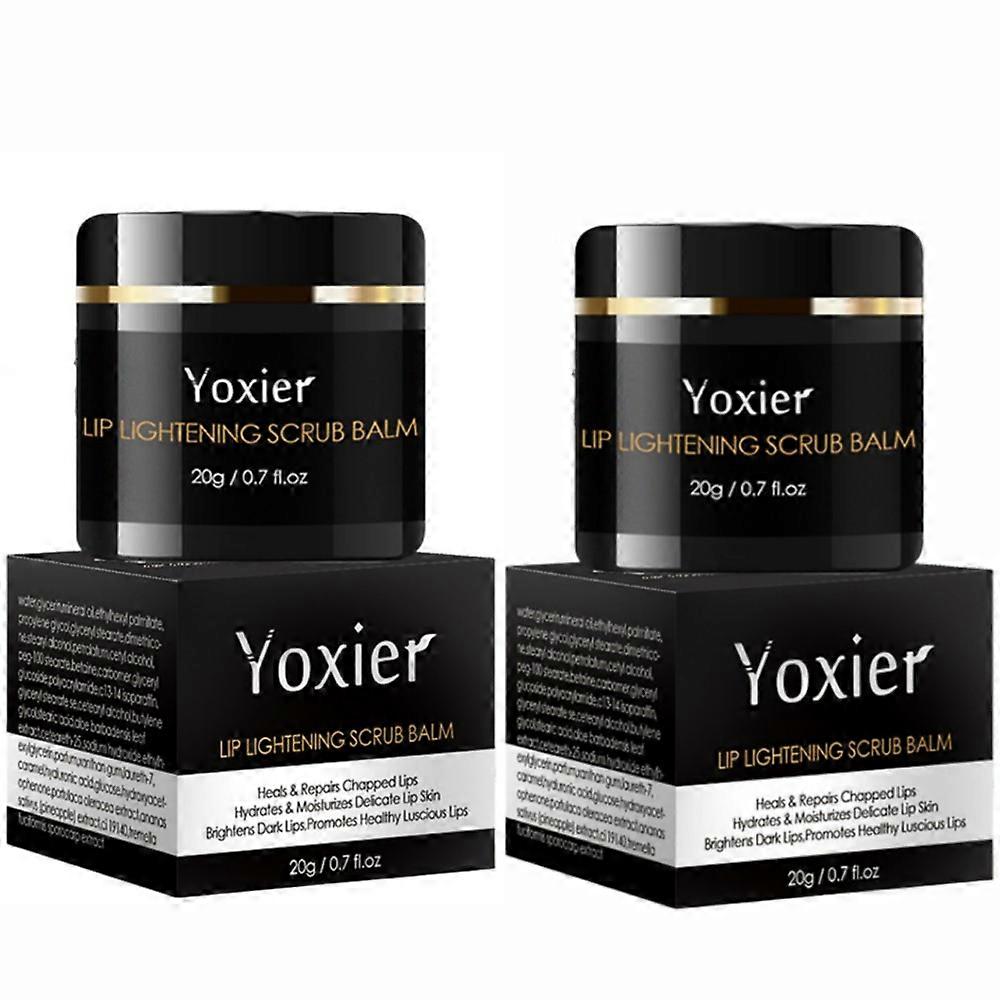 2τμχ Lip Lightening Scrub Balm Φωτίζει τα Σκούρα Χείλη Ενυδατική Επανόρθωση Αντιγηραντική Λάμψη Υαλουρονικό Οξύ Αφαιρεί το Σκοτάδι