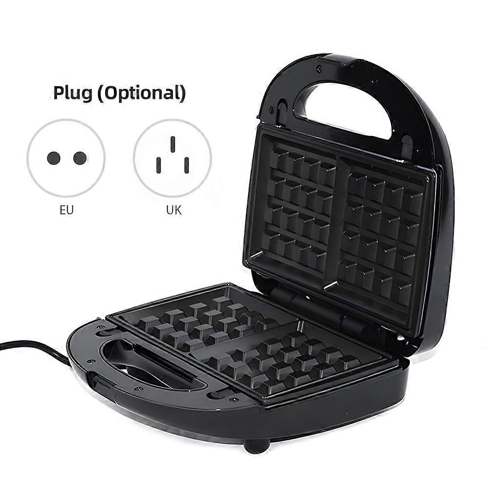 Waffle Maker 6 in 1 Double-Sided Heating 750W Electric Waffle Maker with Non-stick Removable Plates - Panini Press Grill / Donut Grill / Sandwich Gril
