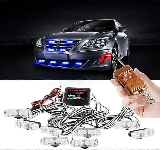 12V Emergency Strobe Warning Grille Lights Caution Flash Light For Car Truck DRL Ambulance Police Lights Remote Control