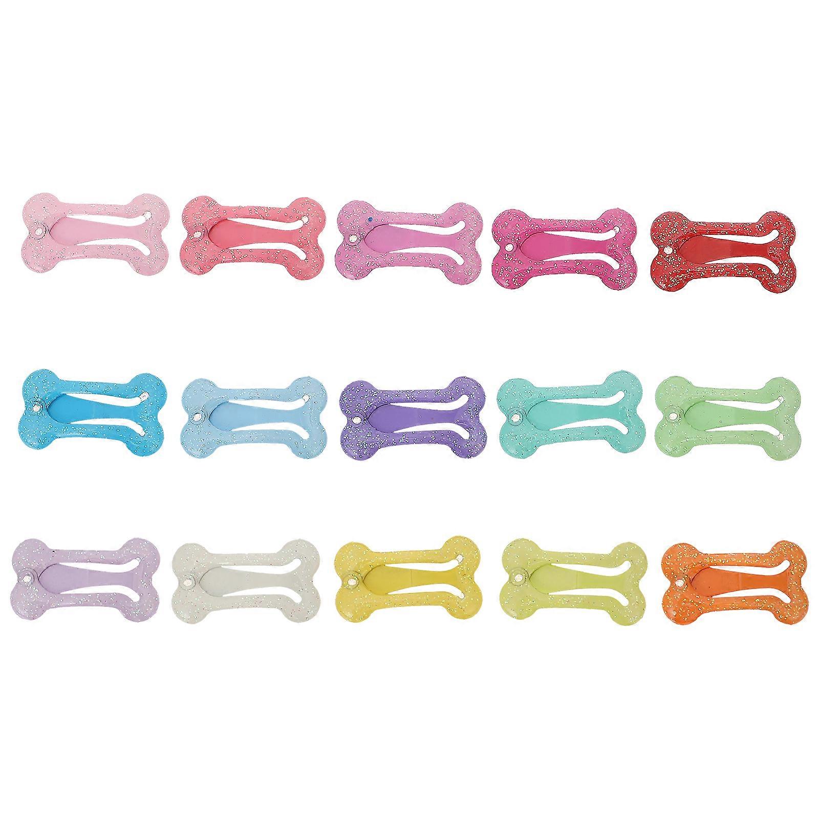 15 Pcs Pinces À Cheveux Enfants Chat OS Coiffe Chiot Chien Barrettes Animaux De Compagnie Os Épingles À Cheveux Chien Chat Chiot Pinces À Cheveux