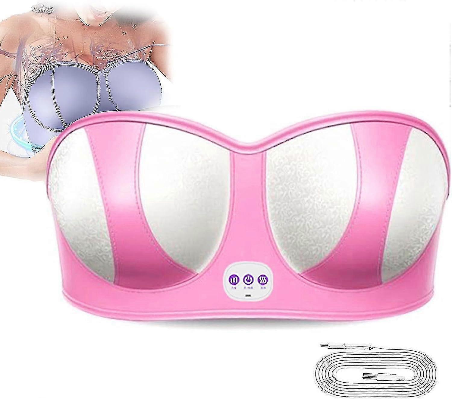 حمالة صدر كهربائية مدلك الثدي ، تمثال نصفي محسن نابض بالحياة مدلك الصدر الجمال آلة تكبير الكهربائية رفع الثدي مدلك مع ضغط ساخن