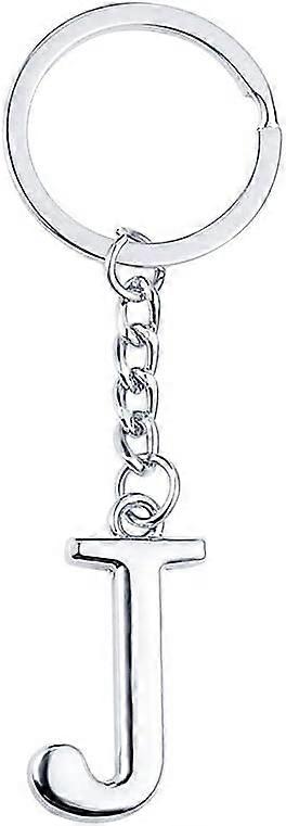 Keychain Initial Letter Key Chain Silver for Men Women Personalized Alphabet Monogram Keychain for Car Keys