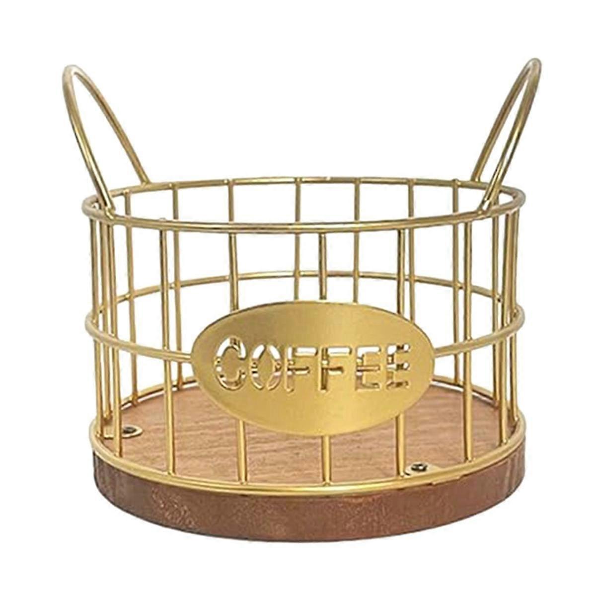 Kaffeepad-Halter Kaffeepad-Behälter Kaffeebar-Zubehör Metall-Kaffeepad-Korb-Organizer für Küchen ArbeitsplatteB
