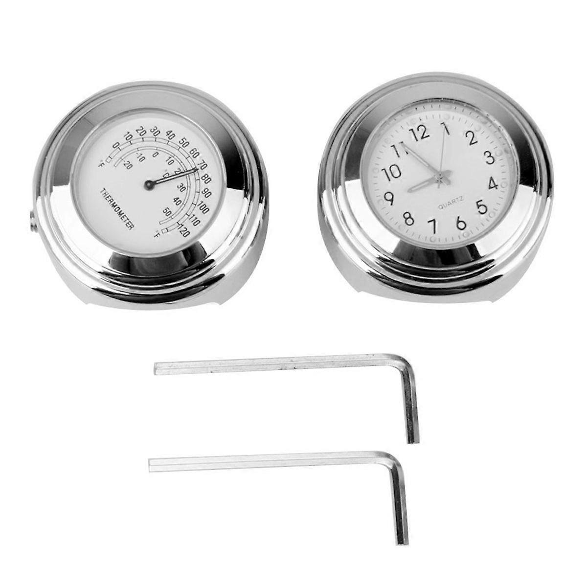 2pcs 7/8"-1" Handlebar Clock Temp Thermometer  Suzuki A2