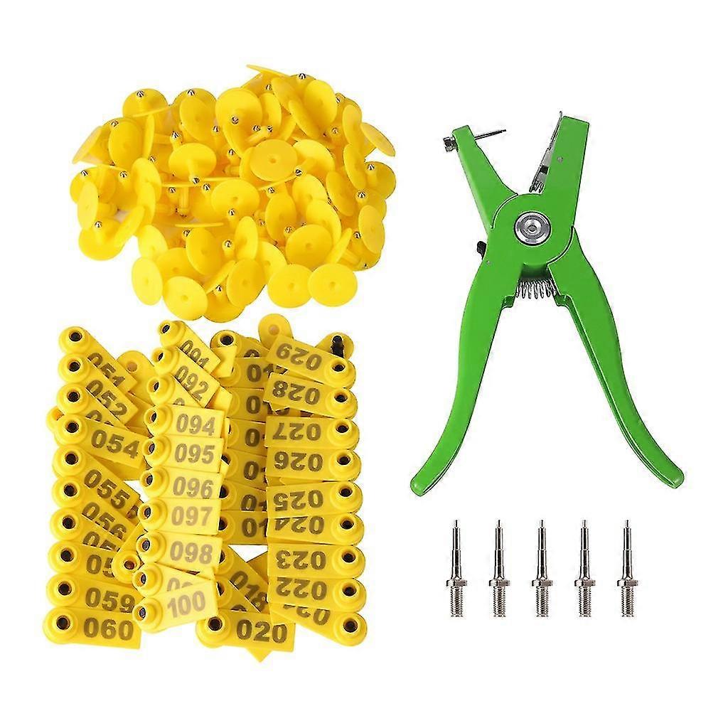 Ear Tag Sheep Marker Applicator 001-100 Ear Tags For Goat Ldentification Kit