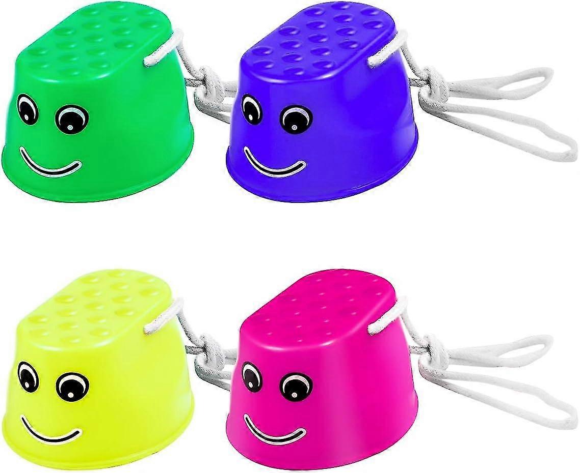 2024 Platform Walking Stilts Kids Bucket Stilts Non Slip Non Marking Easy Stepper 4pcs