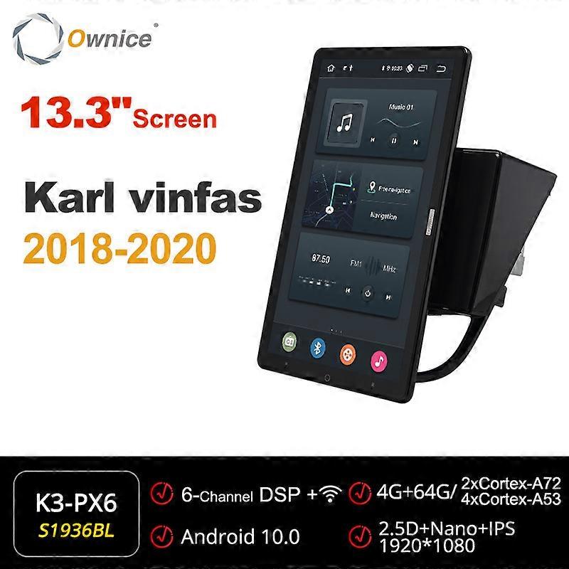 Tesla Style PX6 Android 10 Auto DVD Player 13,3" drehbar 1920 * 1080 Navigation GPS Stereo Radio Für Opel Karl Vinfas 2018 - 2020