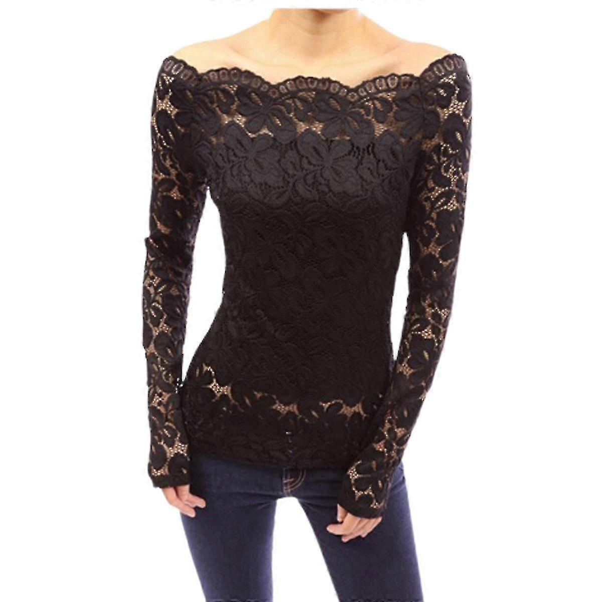 Spanish Lace Blouse With Open Shoulders