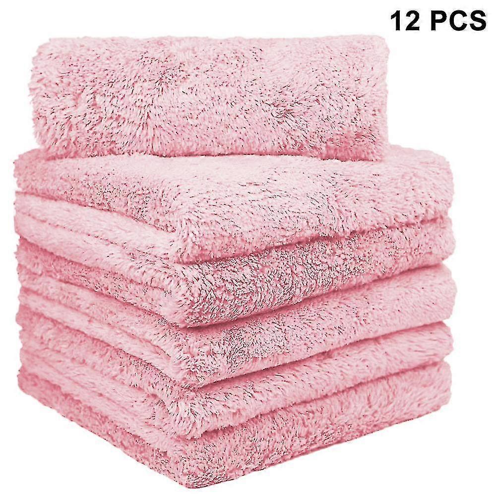 12pcs Kit Dish Towels, Microfiber Cleaning Cloth, Double-sided