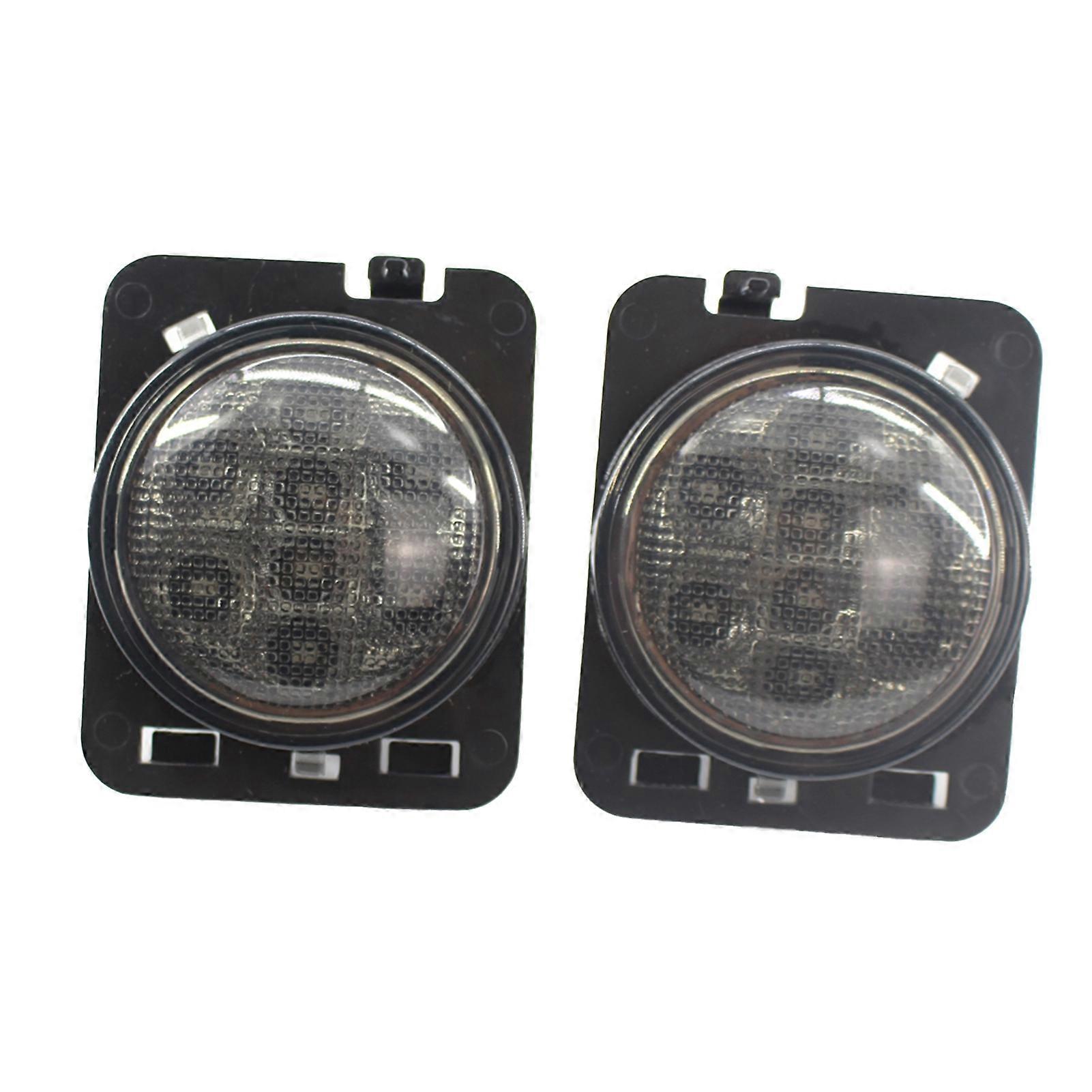 2Pcs Side Mirror Light Super Bright Modification ABS Side Repeater Turn Signal Indicator 55077894AD 55077895AD for Jeep Wrangler 07-17